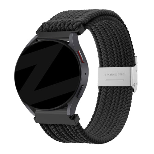 Bandz Garmin Forerunner 245 Woven Nylon Strap (Black)