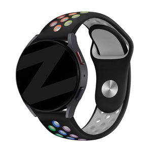 Bandz Bracelet sport 'Deluxe' Coros Pace 2 (noir/arc-en-ciel)
