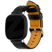 Bandz Bracelet cuir 'Deluxe' Fitbit Sense (noir)