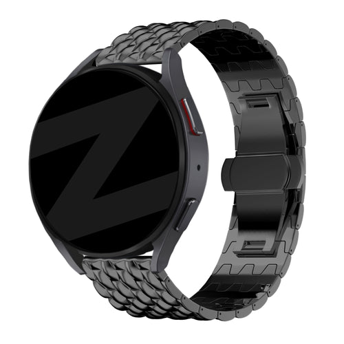 Bandz Huawei Watch 5 - 46mm Steel Strap 'Dragon' (Black)