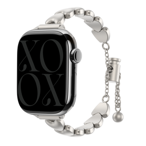 xoxo Wildhearts Apple Watch Steel Strap 'Hearts' (Starlight)