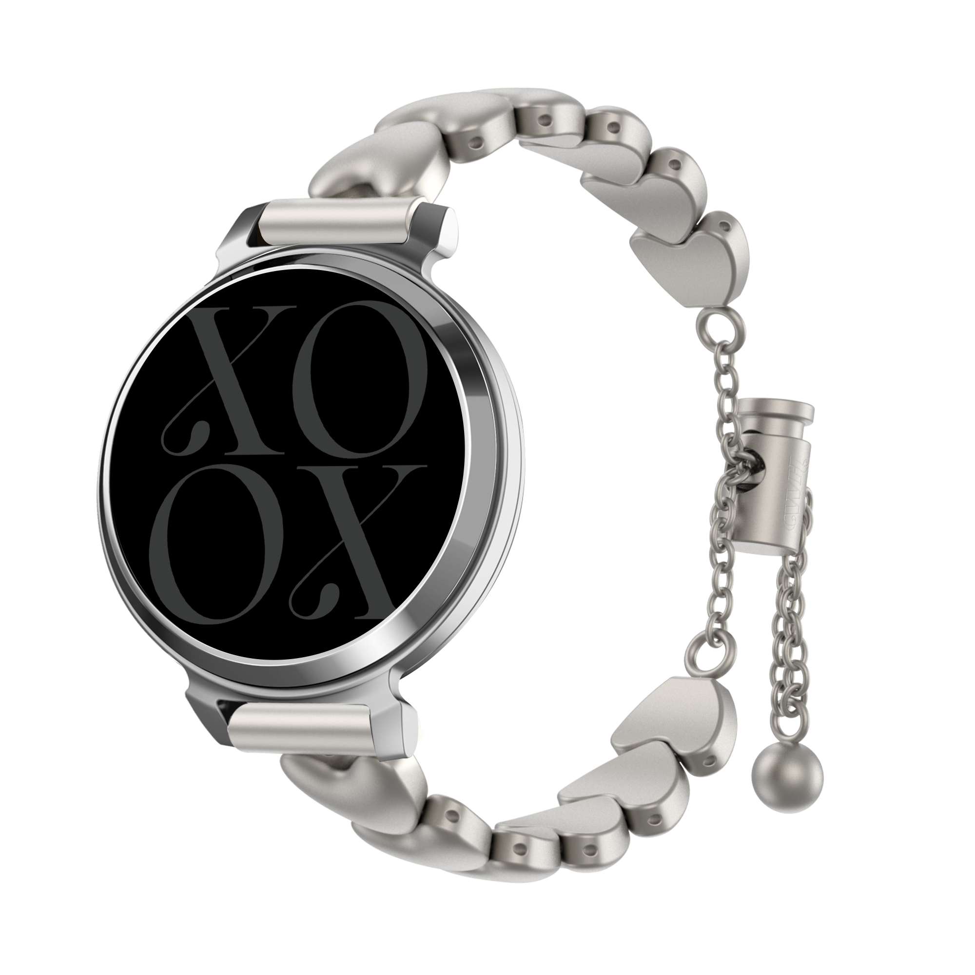 xoxo Wildhearts Bracelet acier 'hearts' Garmin Lily 2 (lumière stellaire)