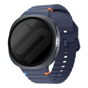 Samsung Galaxy Watch 8 - 40mm Wave Silicone Strap (Dark Blue)