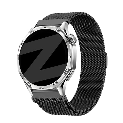 Bandz Coros Pace 3 'One Push' Milanese Strap (Black)