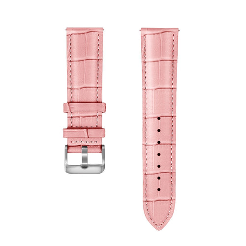 Bracelet cuir motif crocodile Amazfit Active 2 (sable rose)
