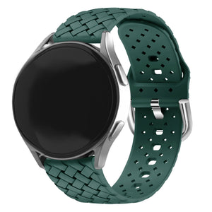 Bracelet silicone tressé Amazfit Active 2 (vert foncé)