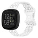 Bracelet silicone avec motif Fitbit Versa 3 (blanc)