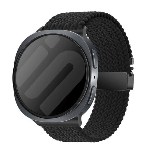 Bracelet tissu avec boucle Samsung Galaxy Watch 8 Classic (noir)