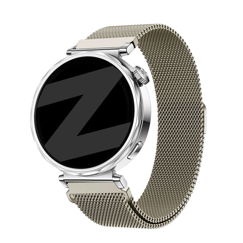 Bandz Huawei Watch GT 4 - 41mm Milanese Strap 'Easy fit' (Starlight)