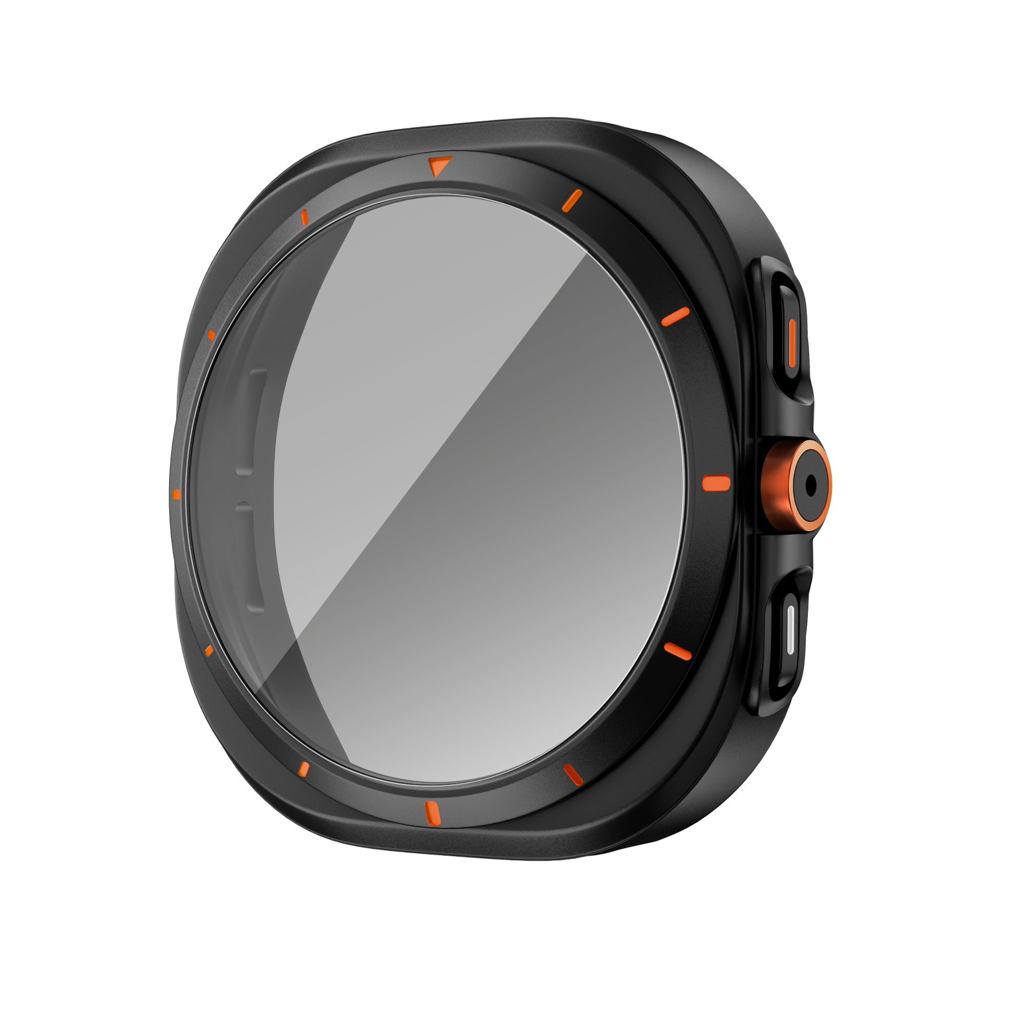 Bandz Coque de PC carrée avec verre Samsung Galaxy Watch 7 - 44 mm (noir)