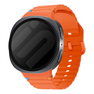 Samsung Galaxy Watch 8 - 40mm Wave Silicone Strap (Orange)