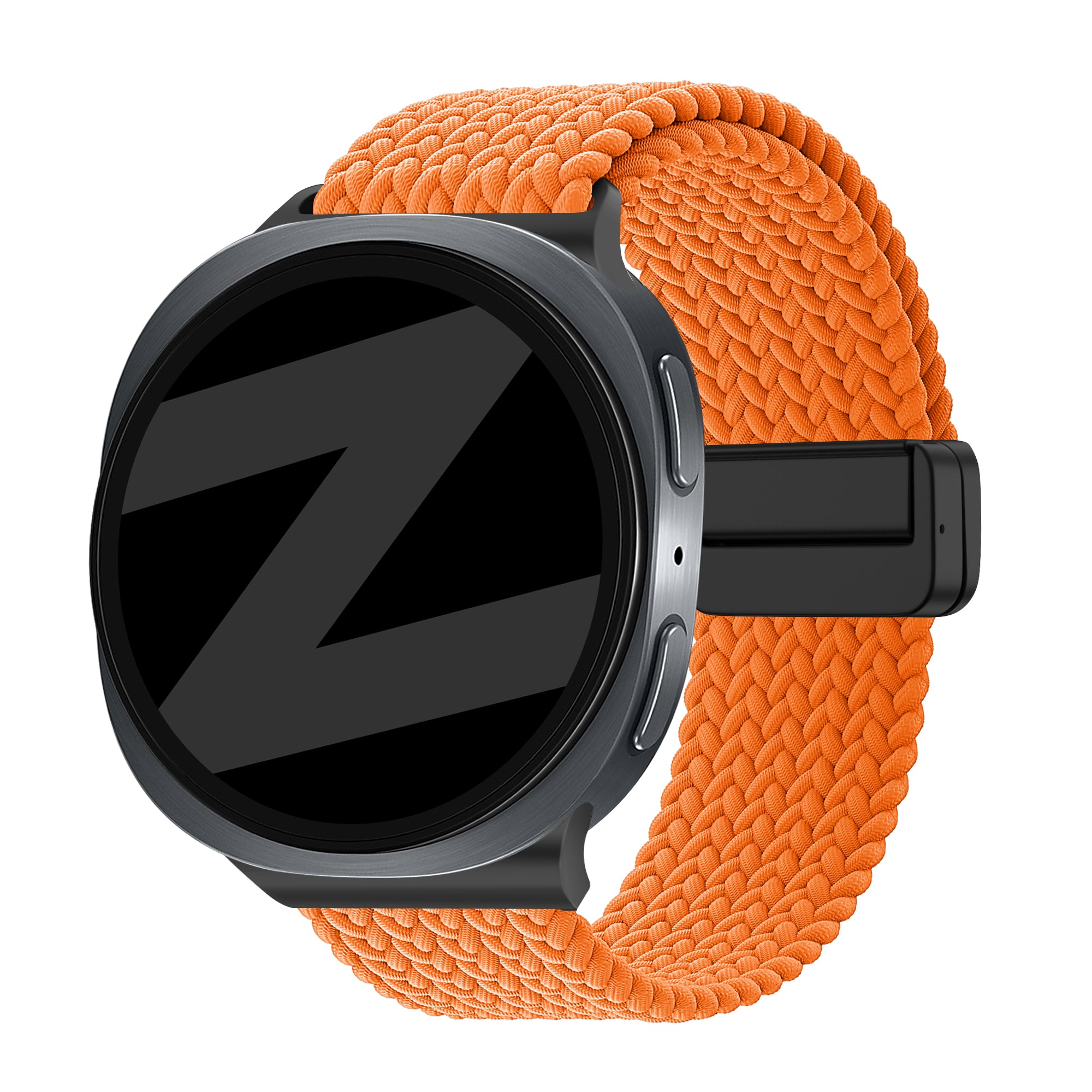 Bandz Samsung Galaxy Watch 8 - 40mm Magnetic Braided Strap (Orange)