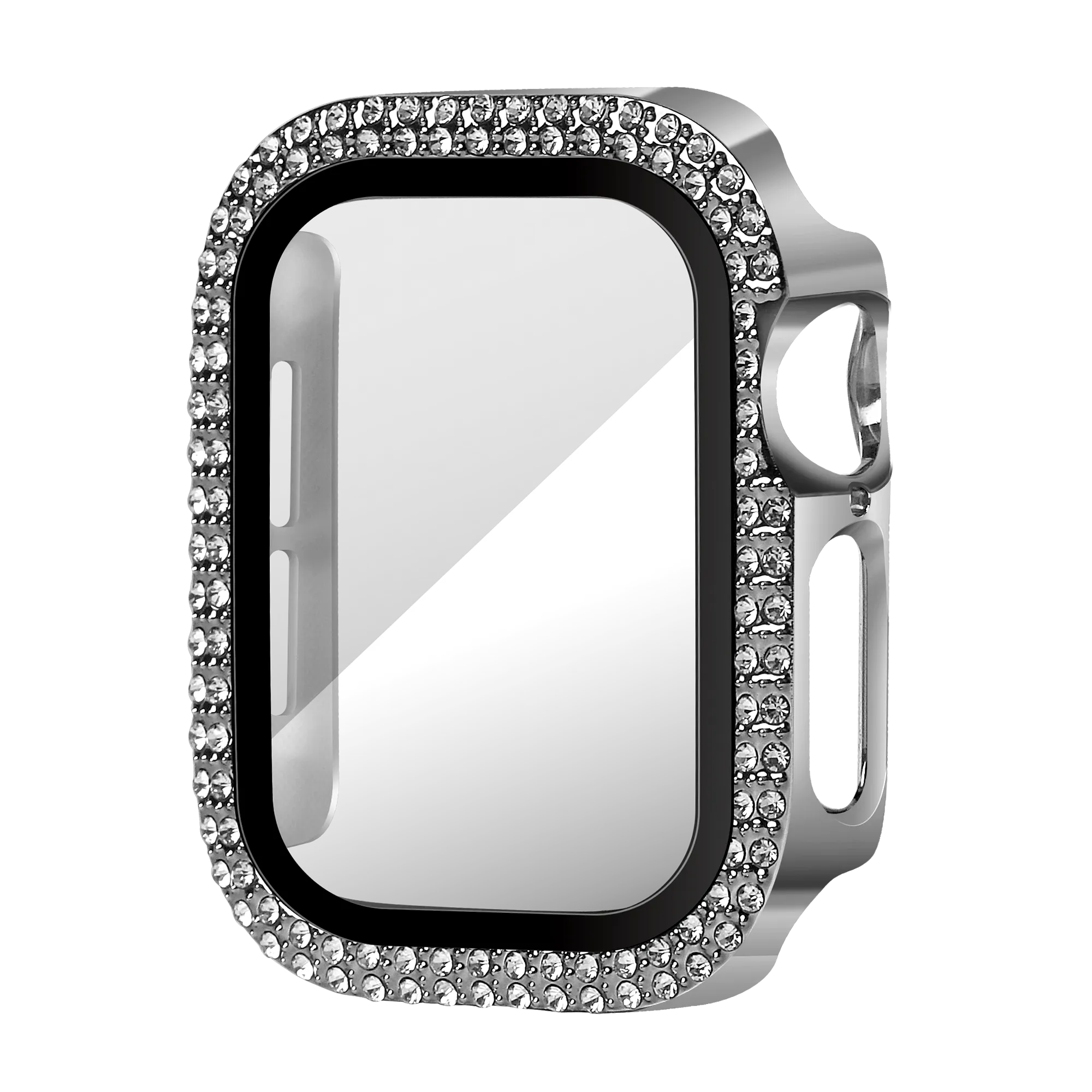 Bandz Coque diamant avec verre Apple Watch 10/11 - 42mm (argenté)