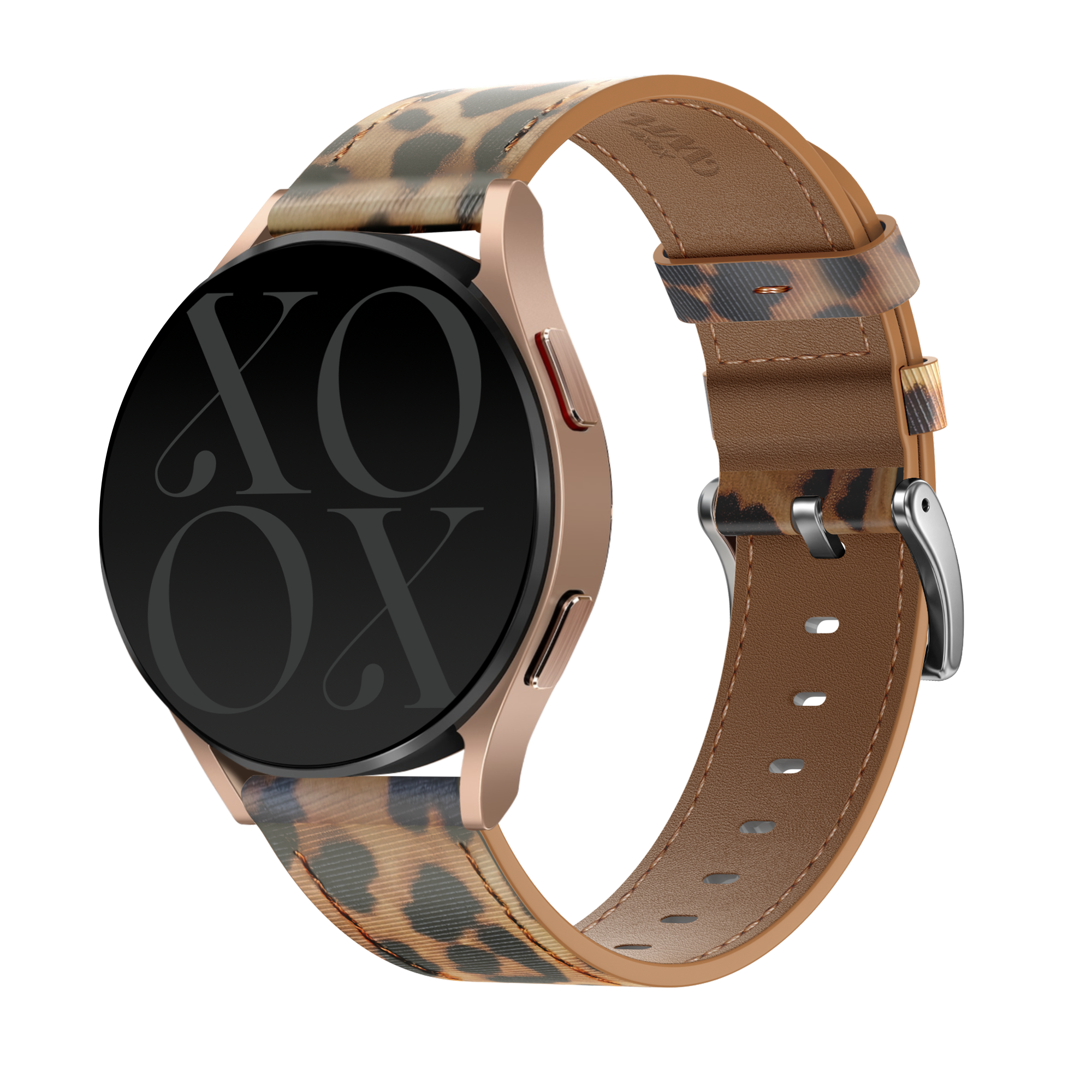 xoxo Wildhearts Amazfit Active Leather Strap (Leopard)