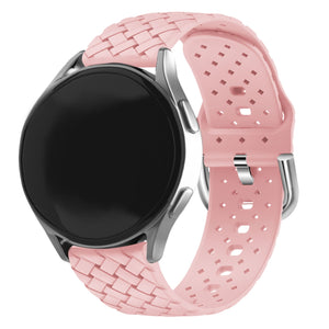 Bracelet silicone tressé Coros Apex 42mm (rose)