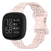 Fitbit Versa 3 Silicone Strap with Pattern (Light Pink)