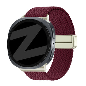 Bandz Bracelet tissé magnétique Samsung Galaxy Watch 8 - 40mm (bordeaux)