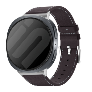 Samsung Galaxy Watch 8 - 44mm Leather Grain Strap (Coffee Brown)