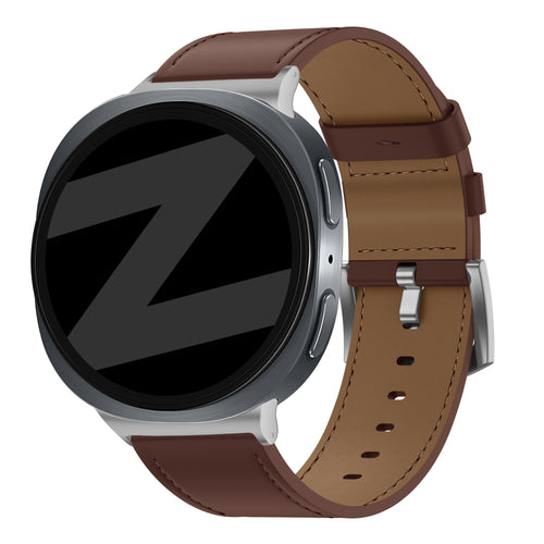 Bandz Bracelet cuir 'Classic' Samsung Galaxy Watch 8 - 44mm (marron)
