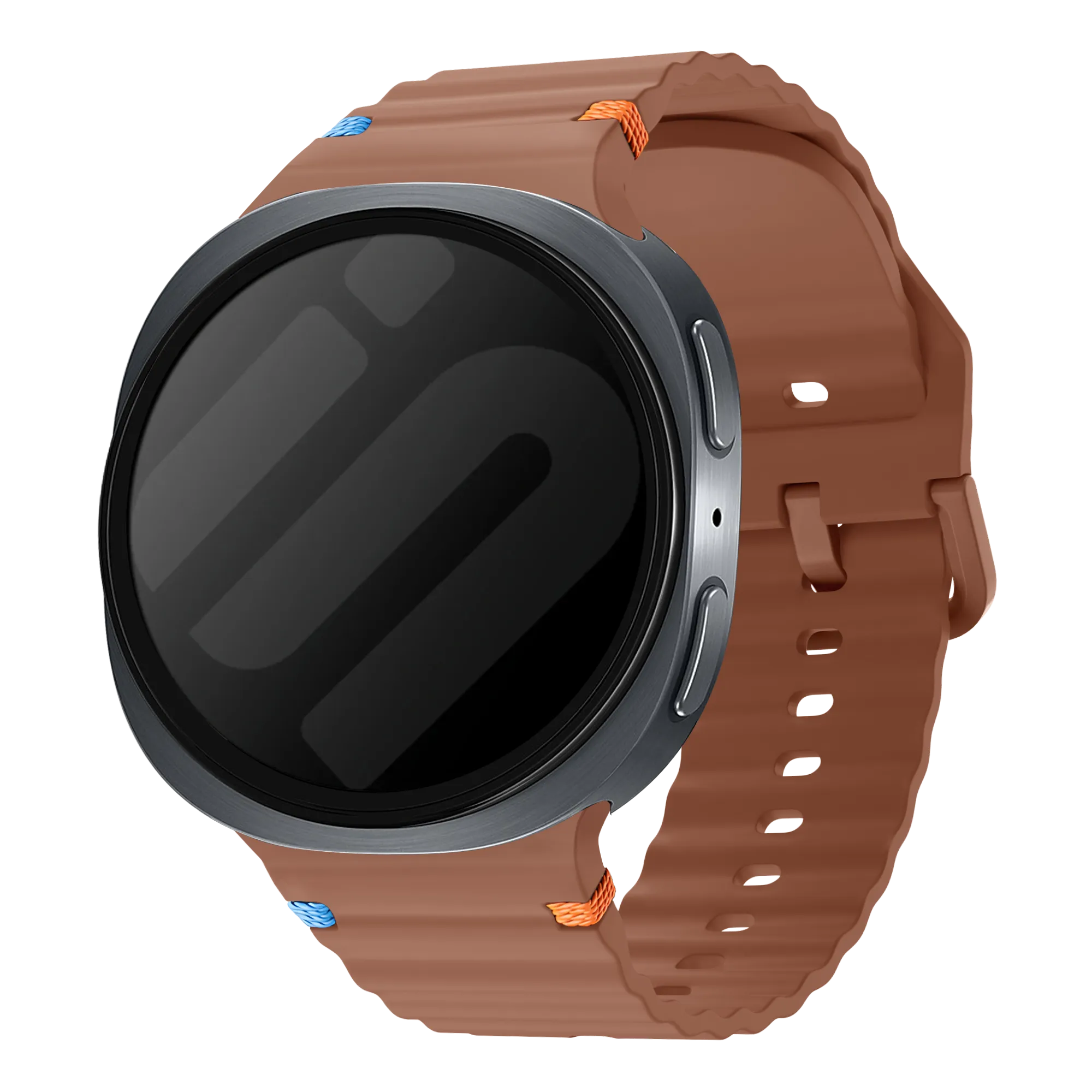 Bracelet silicone ondulé Samsung Galaxy Watch 8 - 40mm (marron)