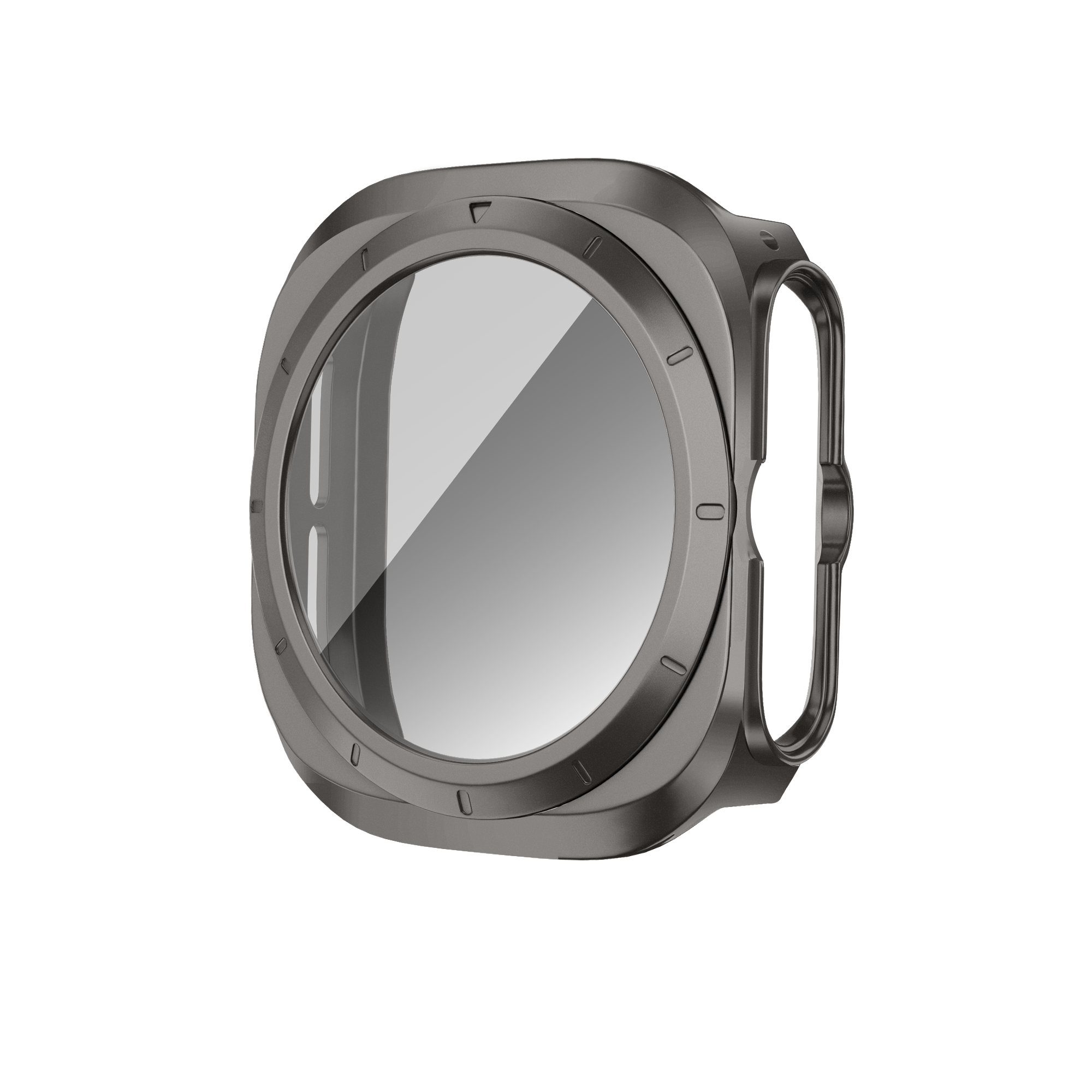Bandz Samsung Galaxy Watch Ultra PC Case with Glass (Titanium Grey)