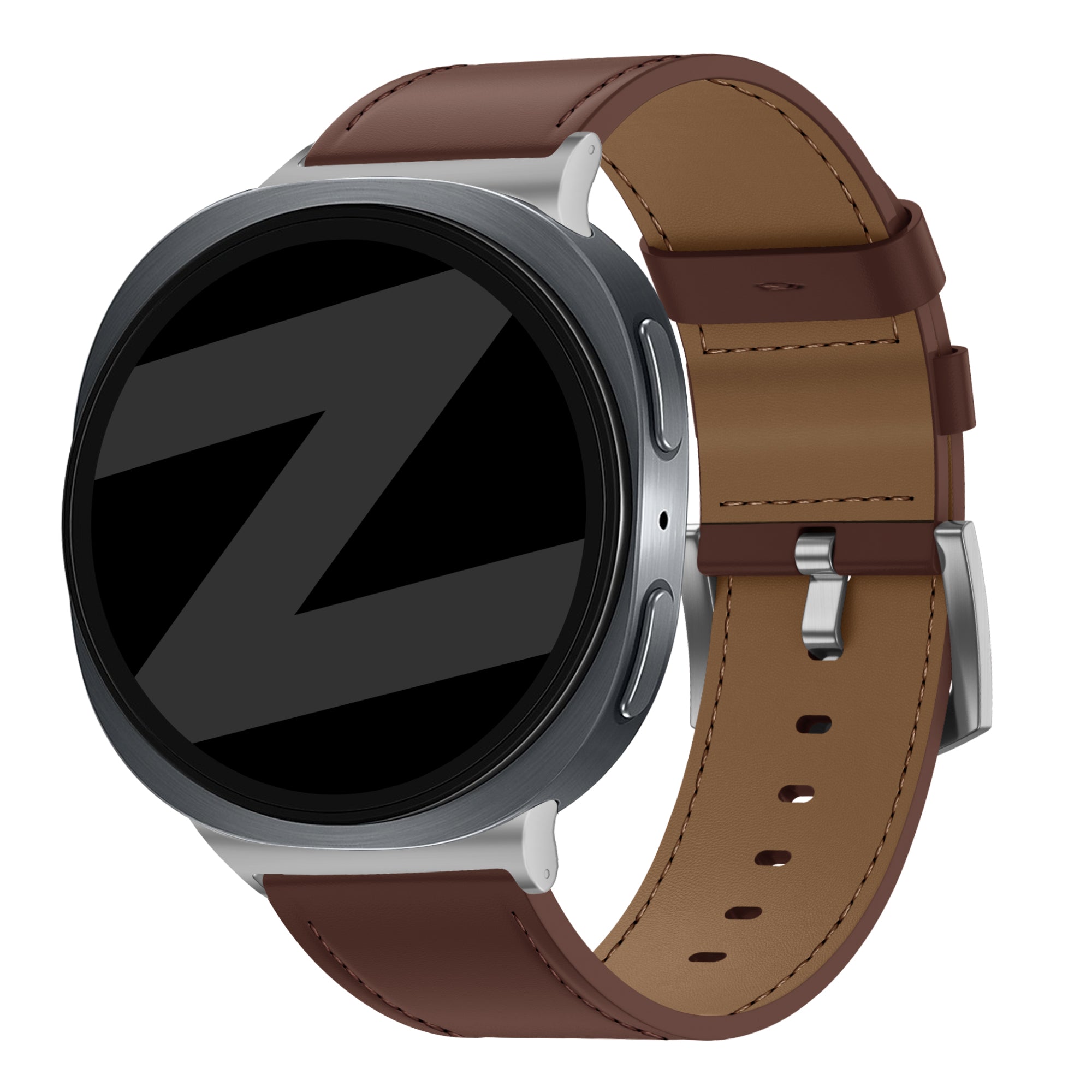 Bandz Samsung Galaxy Watch 8 Classic Leather Strap 'Classic' (Brown)