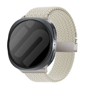 Bracelet tissu avec boucle Samsung Galaxy Watch 8 Classic (lumière stellaire)