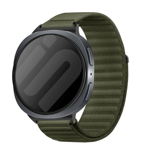 Samsung Galaxy Watch 8 - 44mm Wave Nylon Strap (Dark Green)