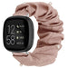 Fitbit Versa 3 Scrunchie Strap (Dark Beige with Pearls)