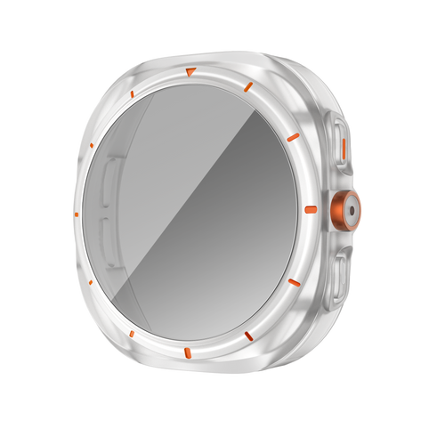 Bandz Coque de PC carrée avec verre Samsung Galaxy Watch 7 - 44 mm (escarcha)