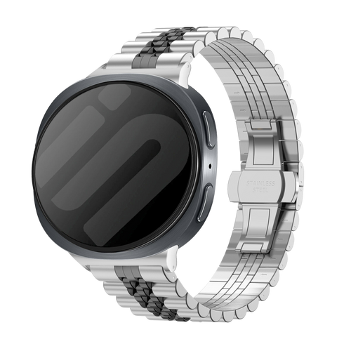 Bracelet acier Jubilee Samsung Galaxy Watch 8 - 44mm (argent/noir)