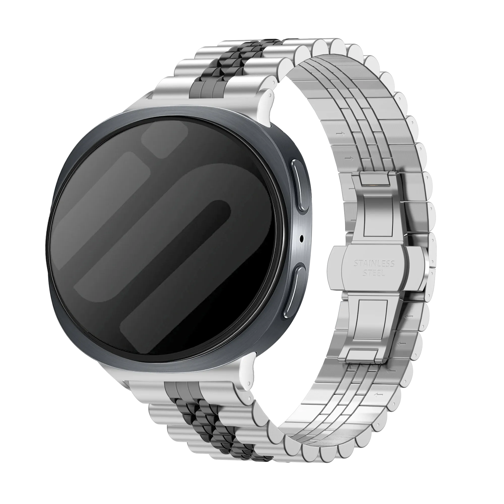 Bracelet acier Jubilee Samsung Galaxy Watch 8 - 44mm (argent/noir)