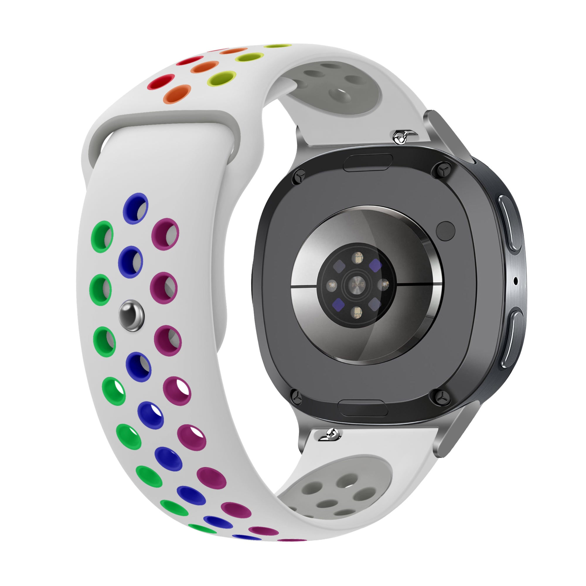 Bracelet sport Samsung Galaxy Watch 8 - 40mm (blanc/coloré)