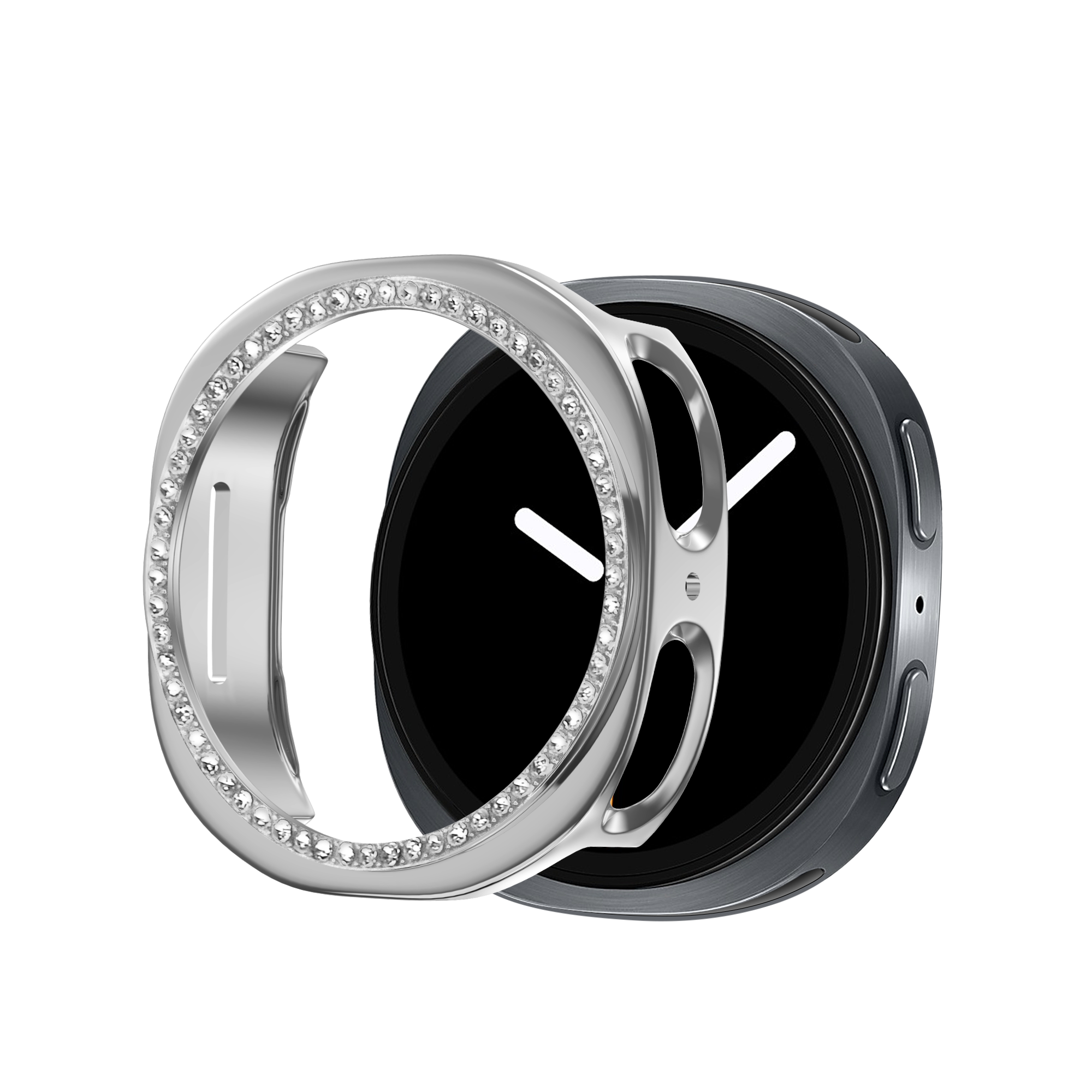 Bandz Coque PC Diamante Samsung Galaxy Watch 8 - 40mm (argent)