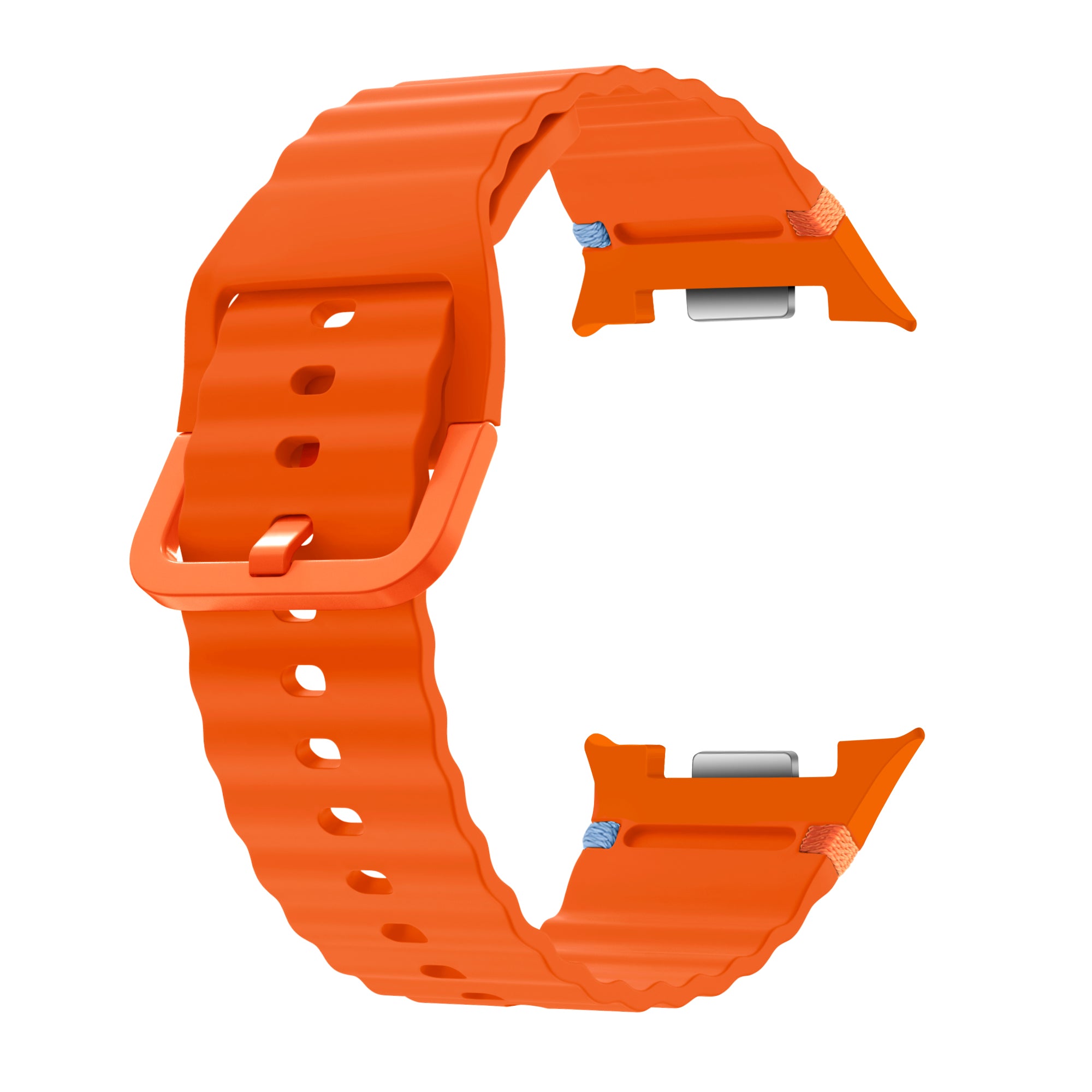 Samsung Galaxy Watch 8 - 40mm Wave Silicone Strap (Orange)