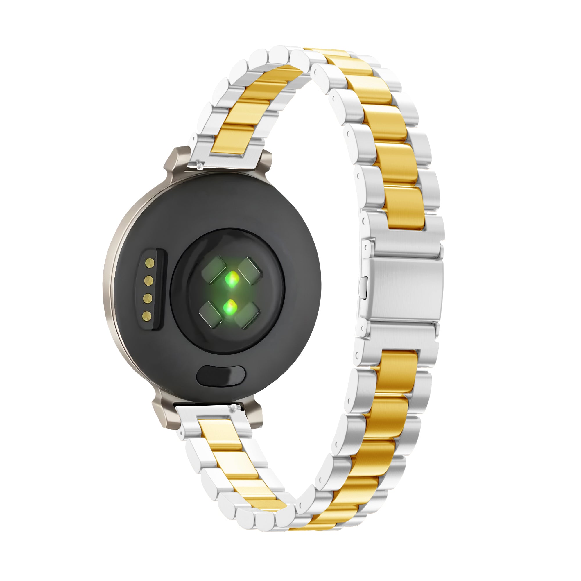 Bandz Bracelet acier 'Classic' Pebble Round 2 - 14mm (argent/or)