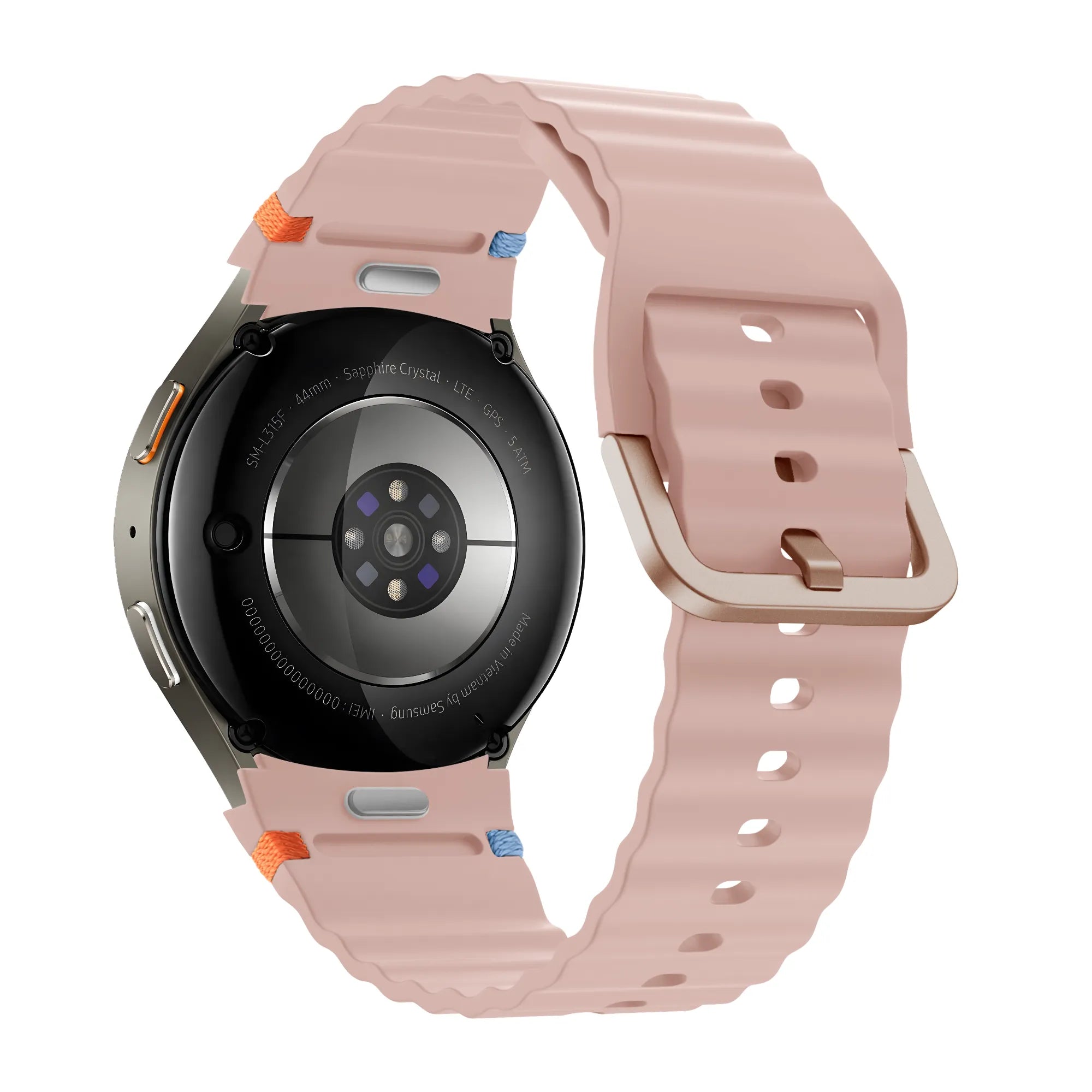 Bandz Bracelet Wave 'Easy Fit' Samsung Galaxy Watch 4 Classic 46mm (rose clair)