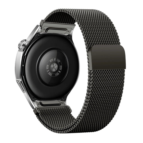 Bandz Huawei Watch GT 2 - 46mm 'One Push' Milanese Strap (Titanium Grey)