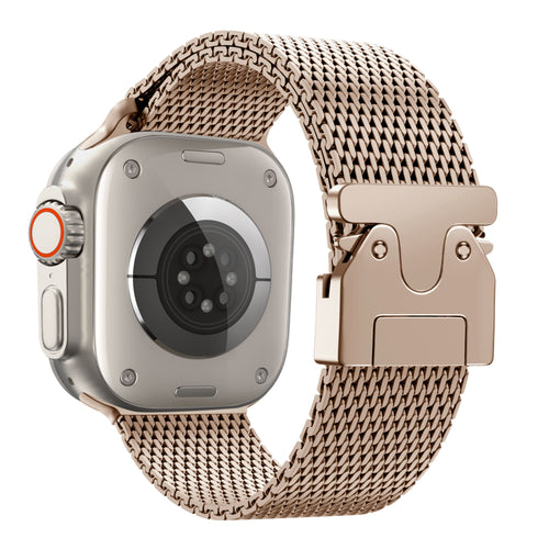 Bandz Apple Watch Ultra Milanese Loop Strap P-Buckle (Rose Gold)
