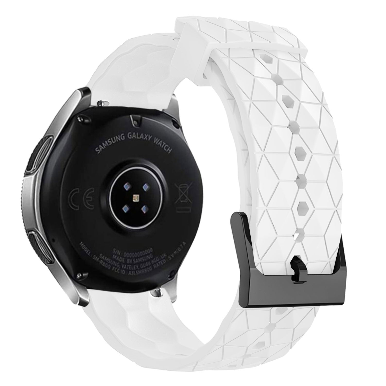 Bracelet silicone 'Hexa' Amazfit Bip 5 (blanc)