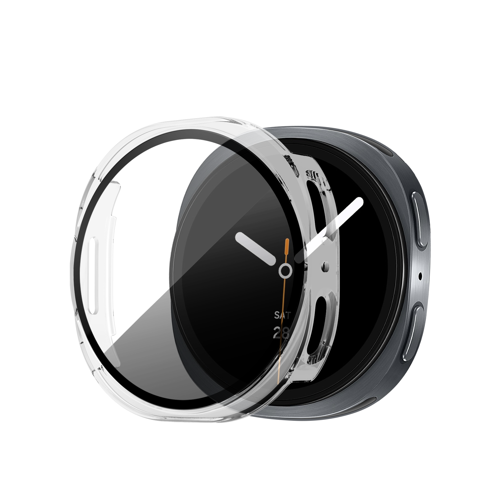 Bandz Coque PC avec verre Samsung Galaxy Watch 8 - 44mm (transparent)