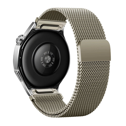 Bandz Huawei Watch 3 (Pro) 'One Push' Milanese Strap (Titanium)