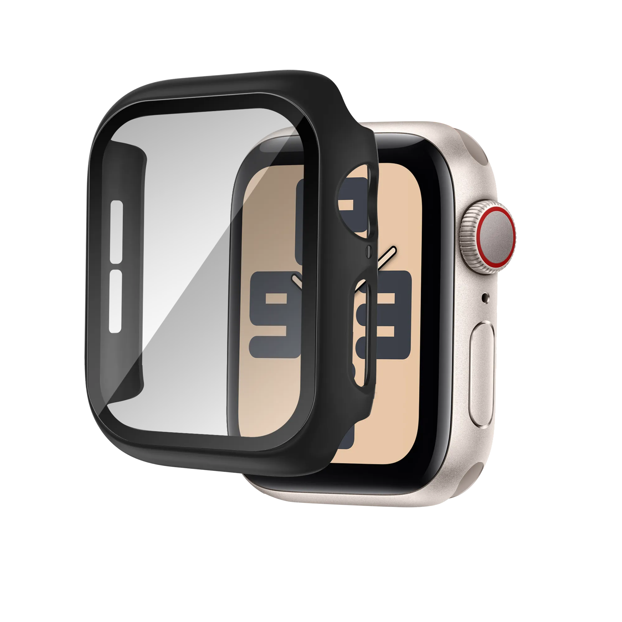 Bandz Coque PC avec verre Apple Watch 10 & 11 (noir)