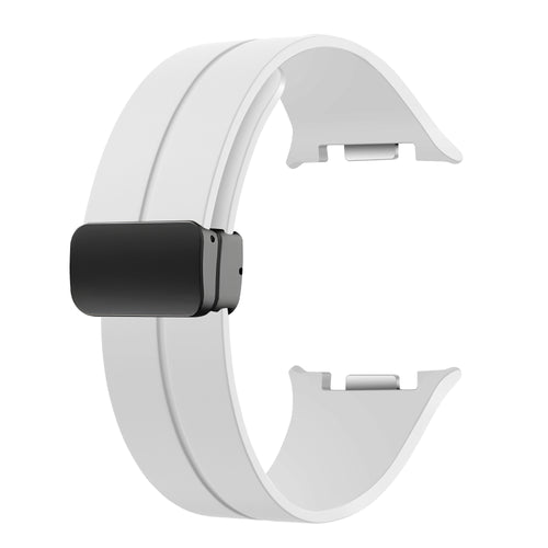 Bracelet silicone avec boucle Samsung Galaxy Watch 8 - 40mm (blanc)