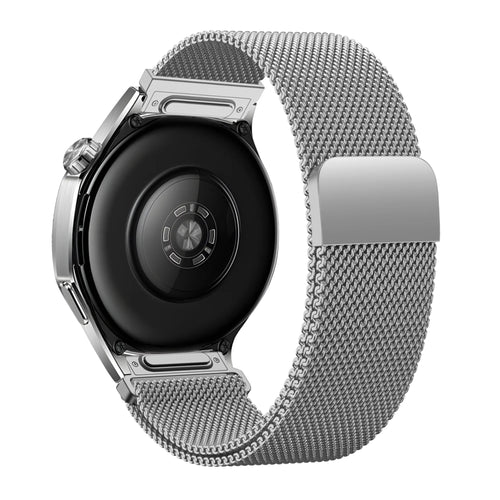Bandz Huawei Watch 3 (Pro) 'One Push' Milanese Strap (Silver)