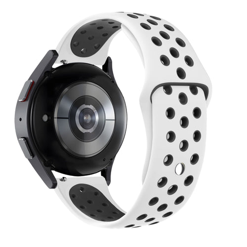 Bandz Pebble Round 2 - 20mm Sport Strap 'Deluxe' (White/Black)