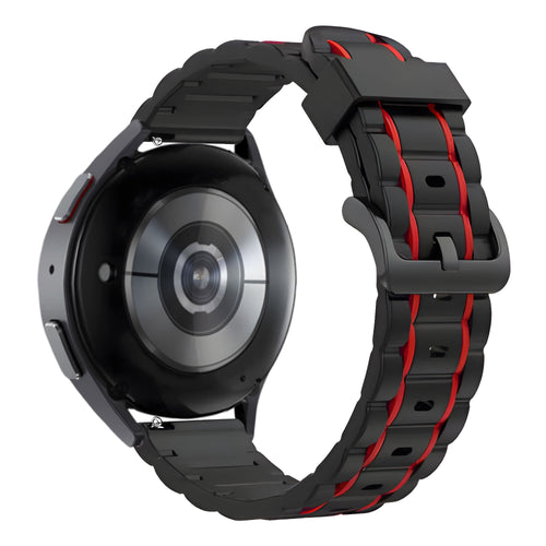 Bandz Bracelet sport rayé Amazfit Cheetah (Pro) (noir/rouge)