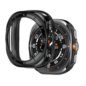 Bandz Samsung Galaxy Watch Ultra Galvanized TPU Case  (Black)