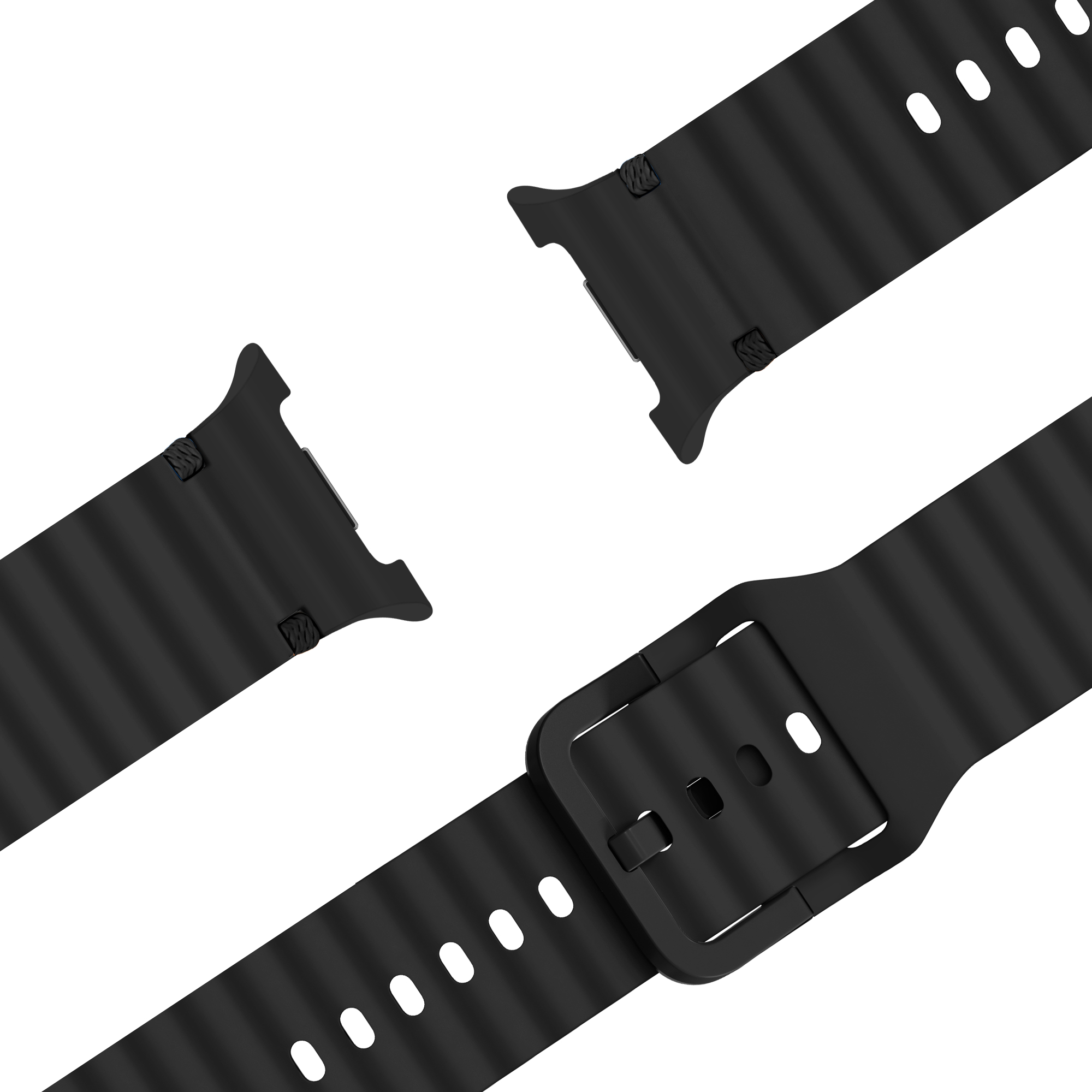 Bracelet silicone Wave Samsung Galaxy Watch 8 - 44mm (noir)