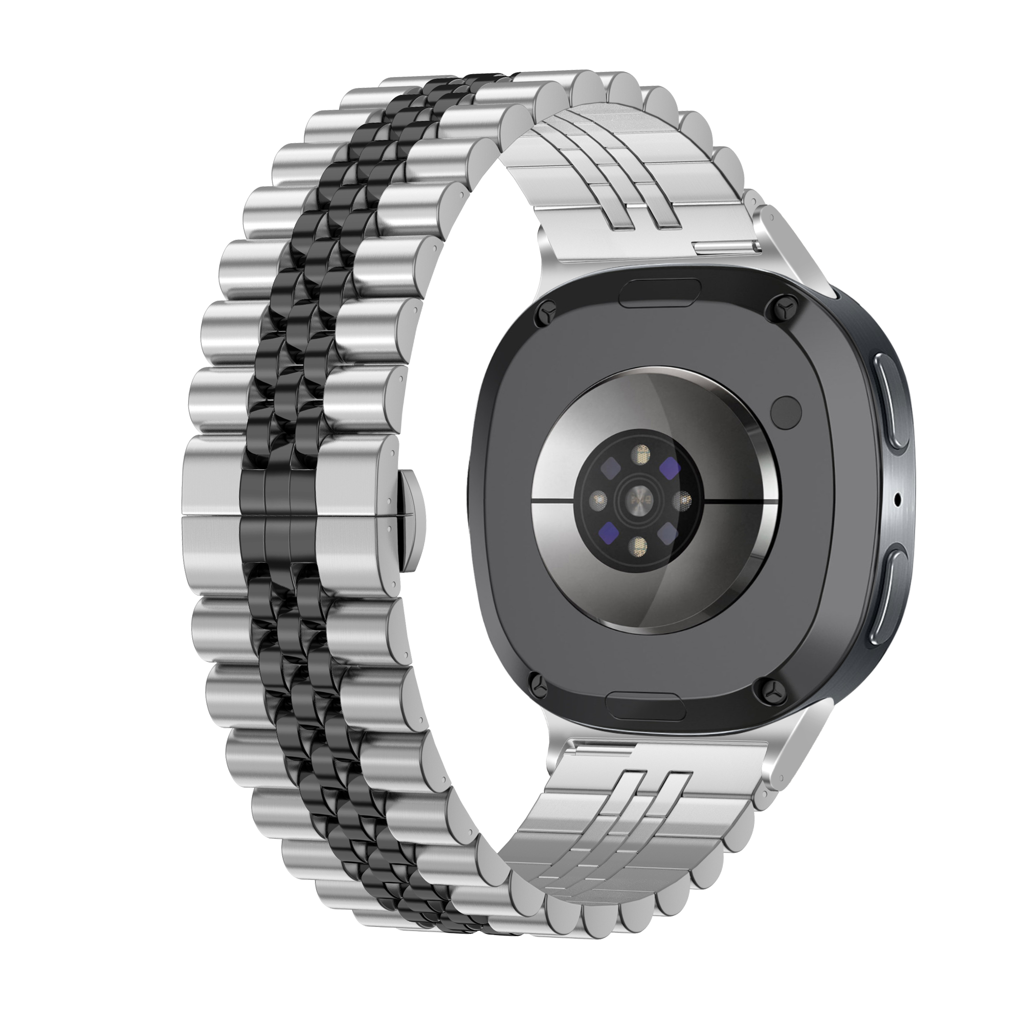 Bracelet acier Jubilee Samsung Galaxy Watch 8 Classic (argent/noir)